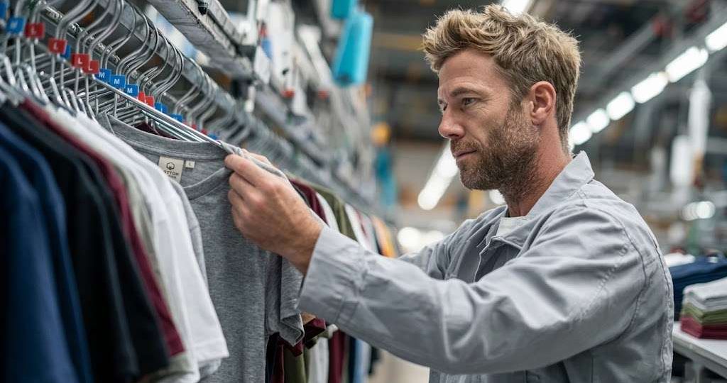 Apparel sourcing consultation between startup buyers and experienced clothing manufacturing specialists
