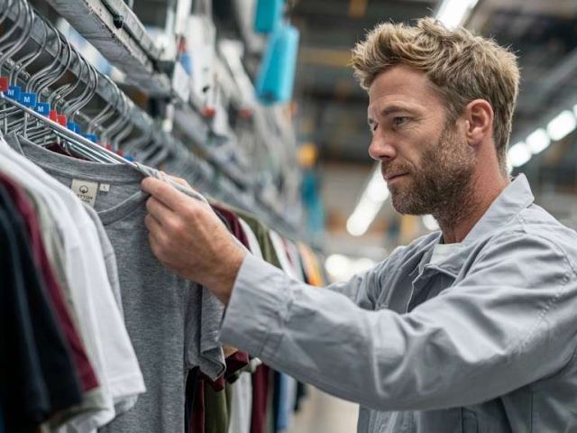 Apparel sourcing consultation between startup buyers and experienced clothing manufacturing specialists