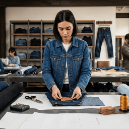 End-to-end denim jacket development from pattern making to bulk production with strict quality control