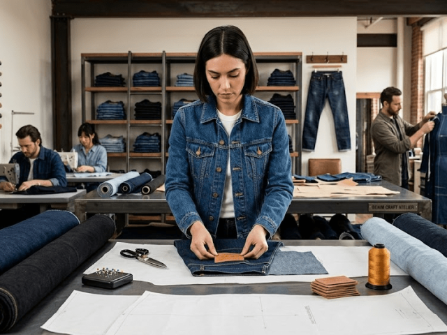 End-to-end denim jacket development from pattern making to bulk production with strict quality control