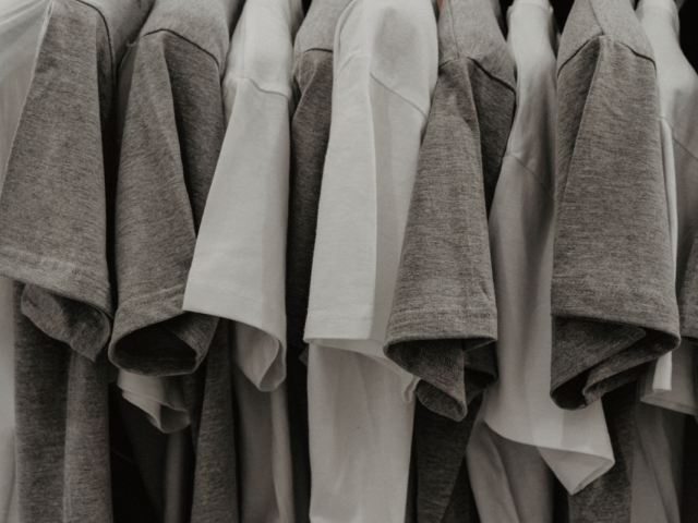 Reinforced neckline stitching improving t-shirt collar strength and stability