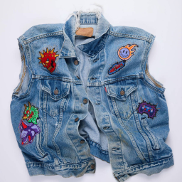 Premium private label denim vest featuring custom design details and modern fashion styling