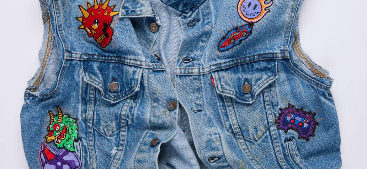 Premium private label denim vest featuring custom design details and modern fashion styling