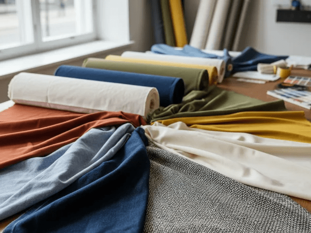 Cotton knit fabric sample demonstrating different GSM levels for T-shirt production