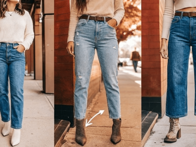 Street style outfit featuring baggy and loose denim jeans fashion look