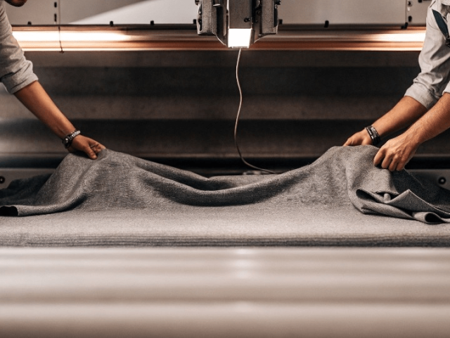 denim fabric knitting and weaving production process textile manufacturing factory line