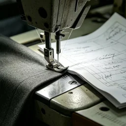 reinforced stitching detail on garment seam durable sewing craftsmanship