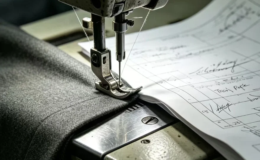 reinforced stitching detail on garment seam durable sewing craftsmanship