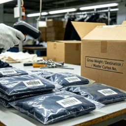 Apparel quality control inspection checking garment measurements, fabric and finishing