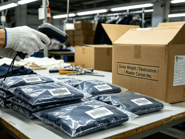 Apparel quality control inspection checking garment measurements, fabric and finishing