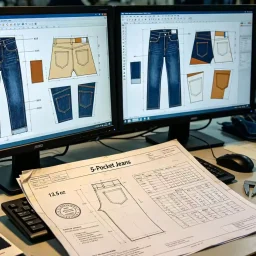 Custom jeans sample development process before bulk garment manufacturing