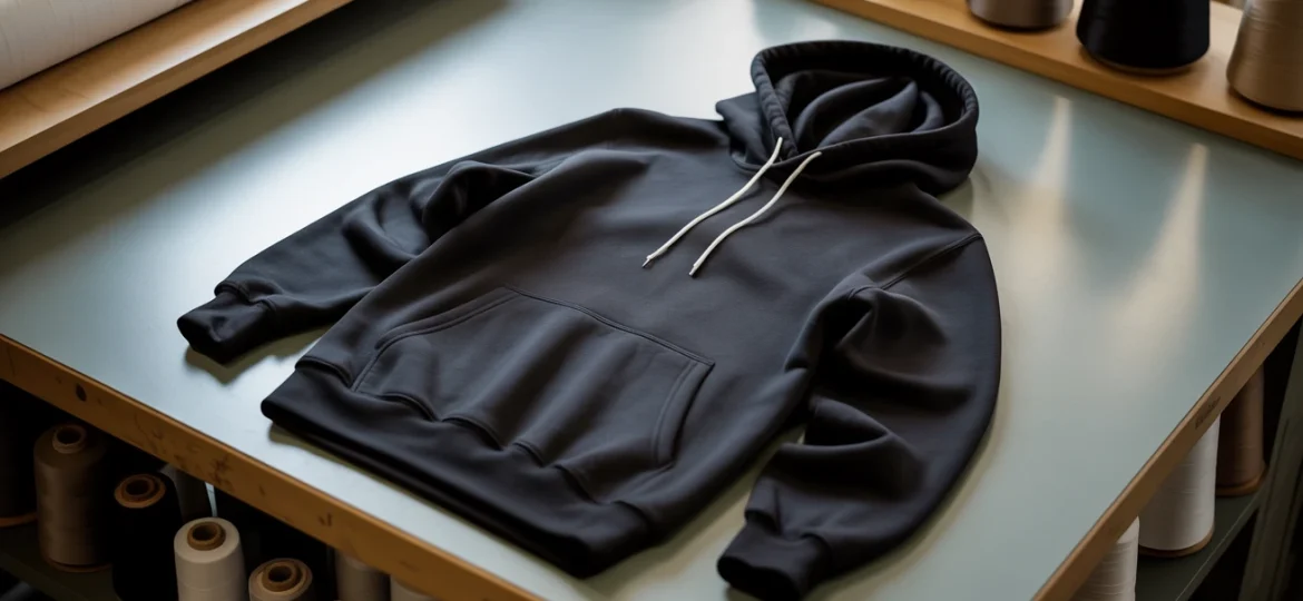 Premium oversized luxury hoodie with heavyweight cotton fleece and relaxed fit