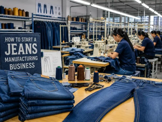 Custom jeans manufacturing business with OEM denim factory suppor