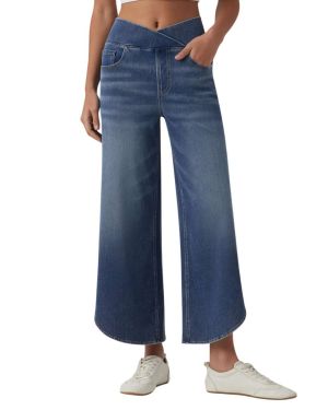 Crossover Mid Rise Baggy Jeans