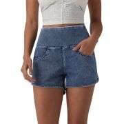High Waisted Tummy Control Denim Shorts