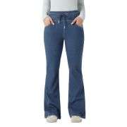 High Waisted Thermal Drawstring Bootcut Skinny Jeans