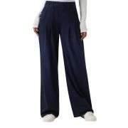 Mid Rise Wide Leg Casual Jeans