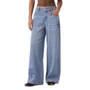 High Waist Relaxed Fit Embroidered Jeans