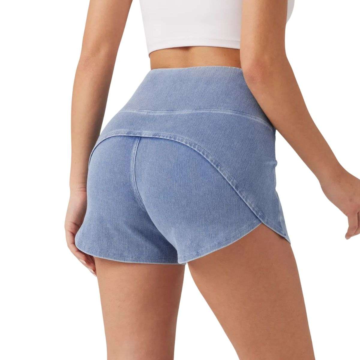 High Waisted Tummy Control Denim Shorts