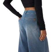 Mid Rise Wide Leg Casual Jeans