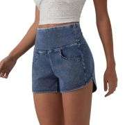 High Waisted Tummy Control Denim Shorts