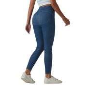 High Waisted Butt Lifting Denim Casual Leggings with Pockets