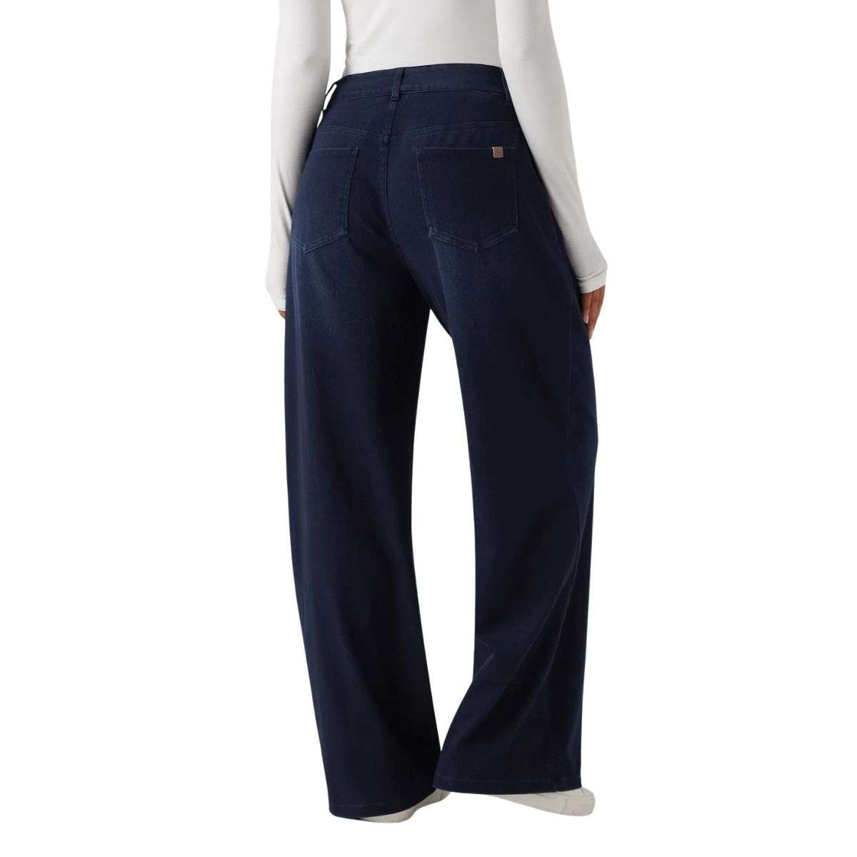 Mid Rise Wide Leg Casual Jeans