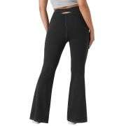 High Rise Cutout Back Split Flare Jeans