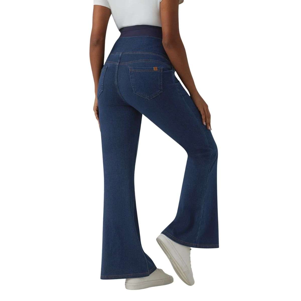 Ultra High Waist Maternity Casual Flare Jeans