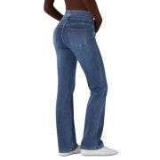 Vintage Washed High Waist Straight Leg Jeans