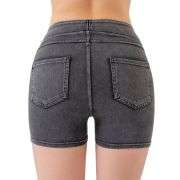 High‑Rise Butt Lifting Yoga High Stretch Women Denim 3 Inch Workout Shorts