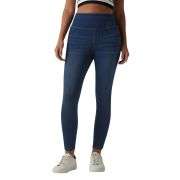 High Waisted Butt Lifting Denim Casual Leggings with Pockets