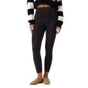 High Waisted Stretch Denim Leggings with Pockets