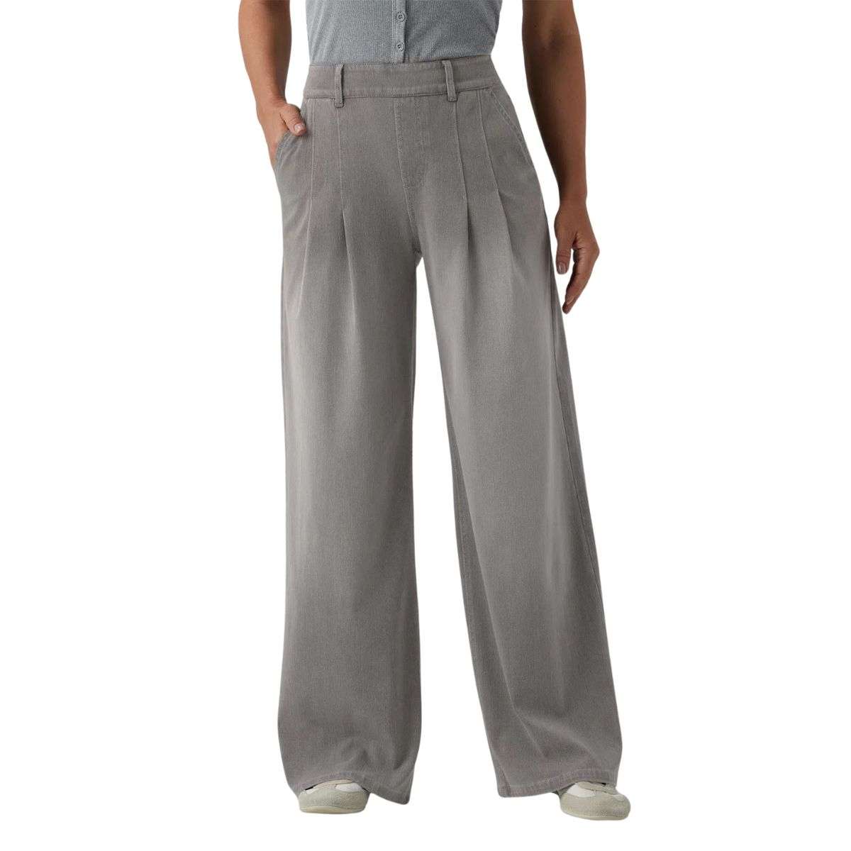 Mid Rise Wide Leg Casual Jeans