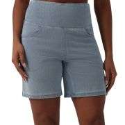 High Waist Tummy Control Stretch Denim Shorts