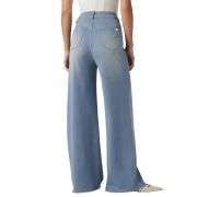 Crossover Waist Relaxed Wide Leg Jeans
