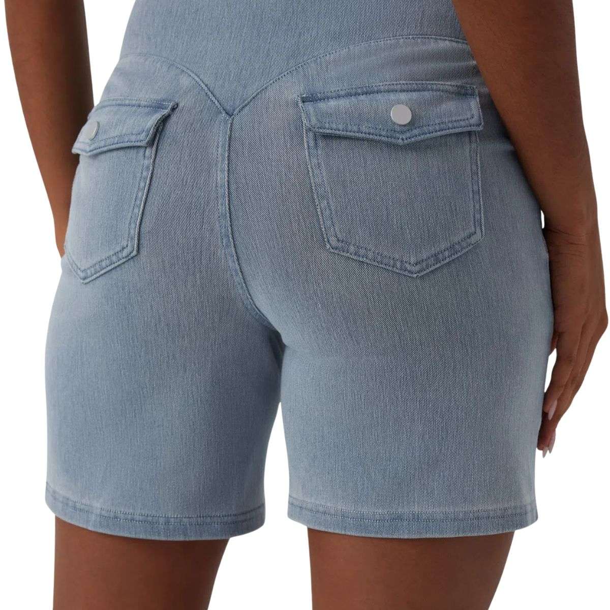 High Waist Tummy Control Stretch Denim Shorts