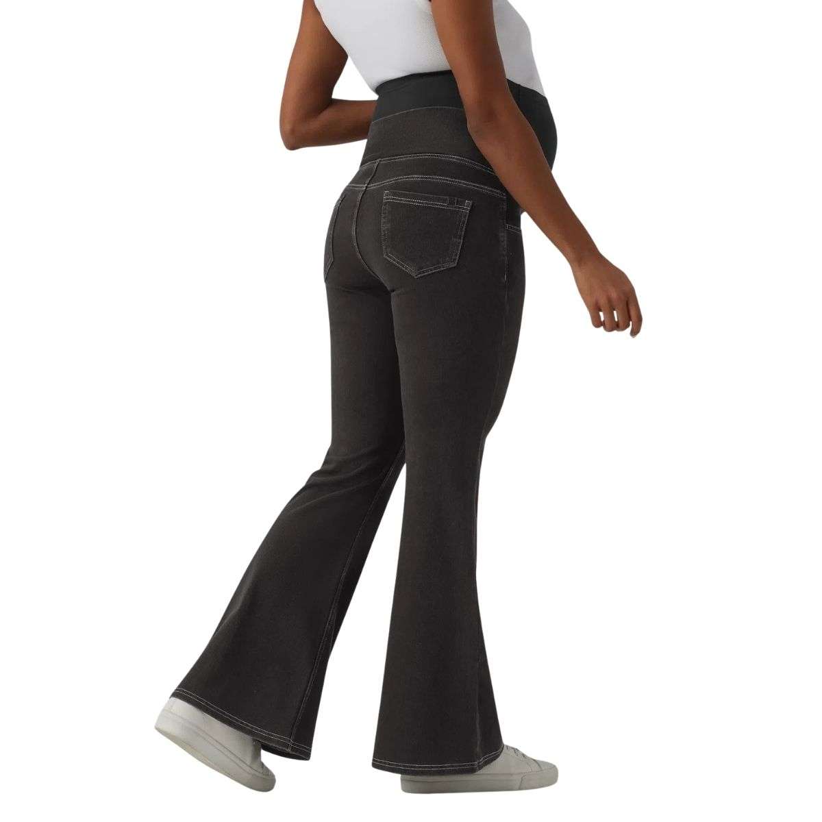 Ultra High Waist Maternity Casual Flare Jeans