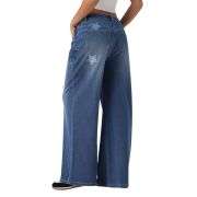 High Waist Relaxed Fit Embroidered Jeans