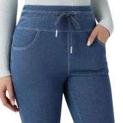 High Waisted Thermal Drawstring Bootcut Skinny Jeans