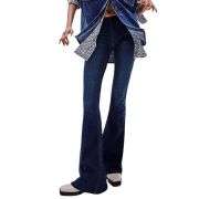 Mid Rise Tummy Control Stretch Flare Casual Jeans