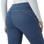 High Waisted Thermal Drawstring Bootcut Skinny Jeans