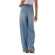 Mid Rise Wide Leg Casual Jeans