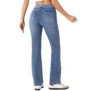 Vintage Washed High Waist Straight Leg Jeans