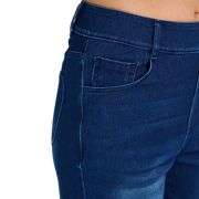 High Waisted Tummy Control Rolled Hem Straight Leg Washed Casual Jeans