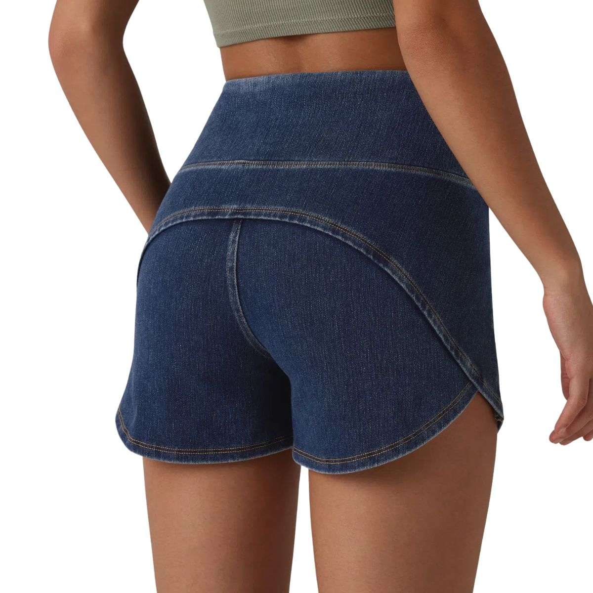 High Waisted Tummy Control Denim Shorts
