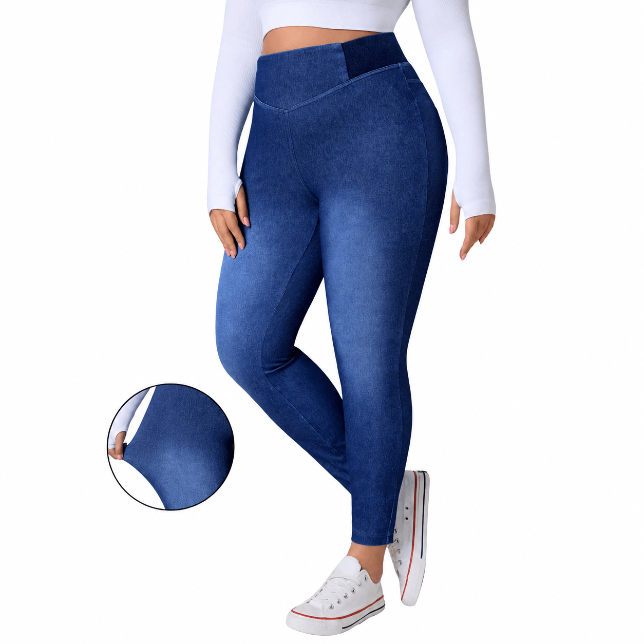 High Waist Tummy Control Slimming Stretch Plus Size Women’s Jeans