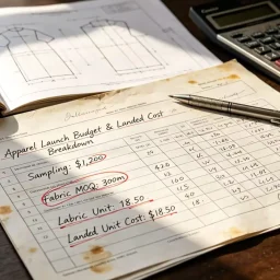 Apparel startup budget planning for sampling, inventory and manufacturing costs
