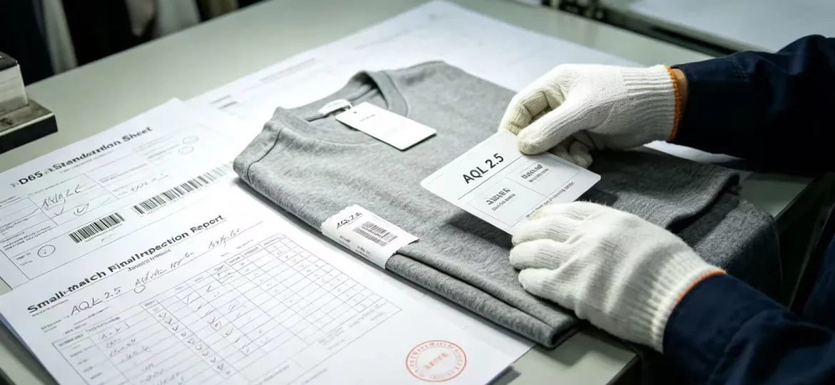 AQL 2.5 inspection for apparel production quality control before shipment
