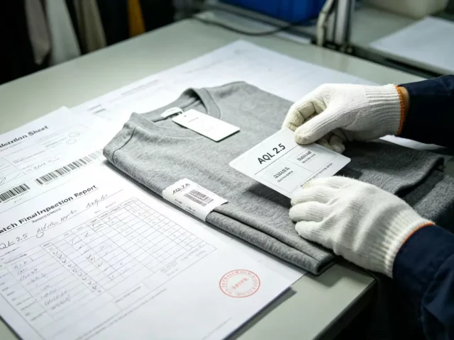 AQL 2.5 inspection for apparel production quality control before shipment